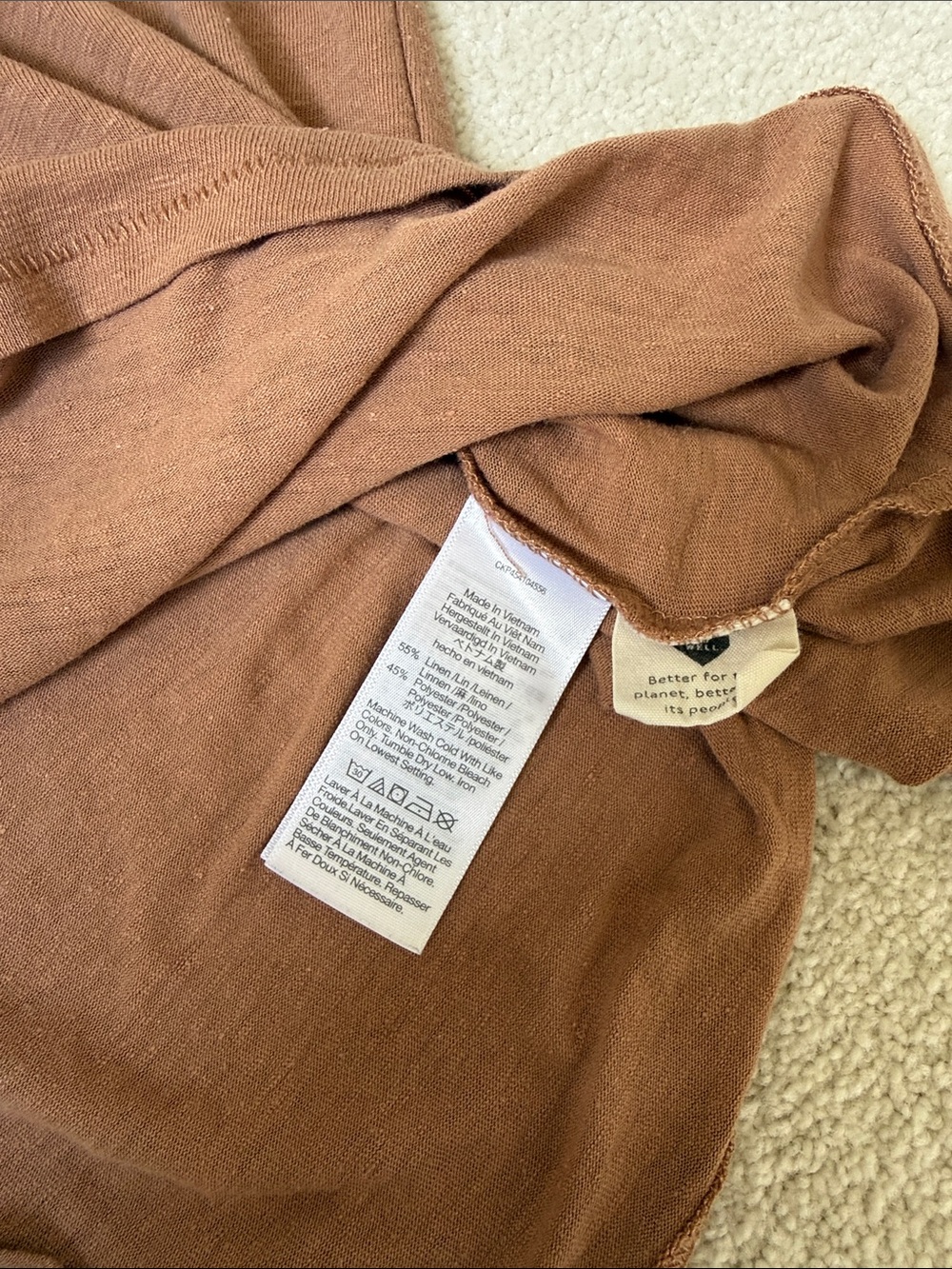Madewell Short Sleeve Tee - Rust Brown - Picture 4 of 4